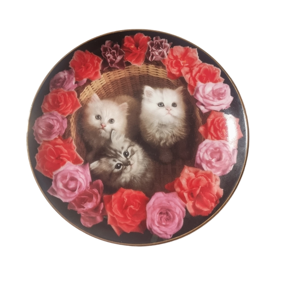 Three Tiny Treasures Collector's Plate by Richard Stacks Vintage 1993